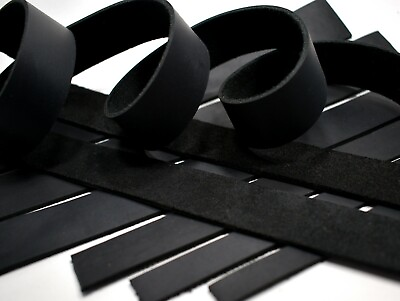 Black 5 6oz Oil Tanned Leather 1 4quot; 6quot; wide 12 108quot; long Strip Strap LeatherRush