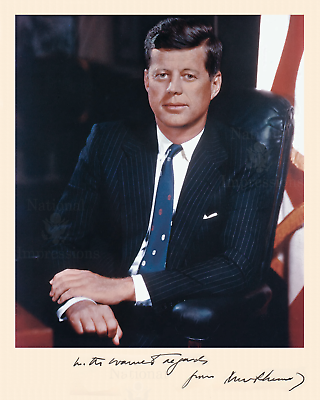 #ad President John F Kennedy White House Presidential Signed REPRINT Color 8x10