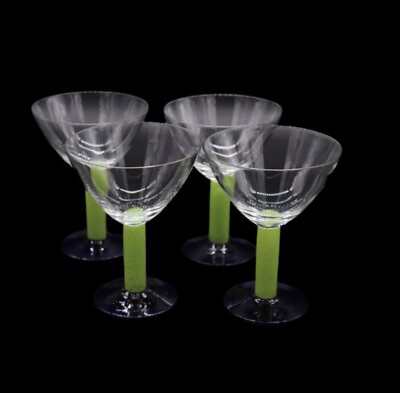 Wuttembergische Metallwarenfabriek WMF Art Glass MCM Martini Sherbet Glasses