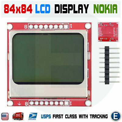 84*48 84x48 LCD Module White backlight PCB Nokia 5110 Arduino Raspberry pi USA