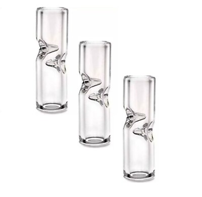 #ad Three New Cigarette Glass Crutch Tips CLEAR can be used in Rolling Machine 8mm