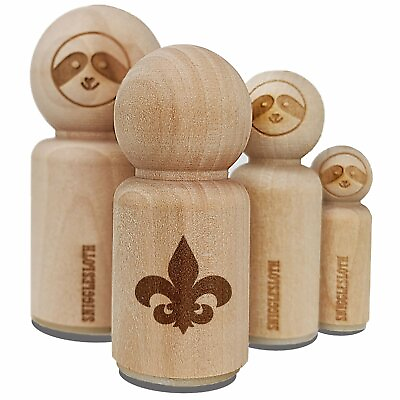 Fleur de Lis Solid Rubber Stamp for Stamping Crafting Planners