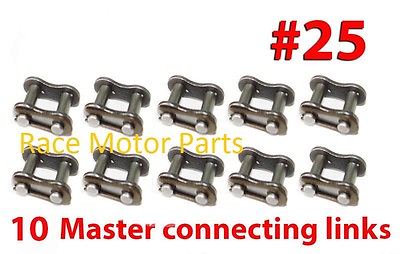 #ad #25 CONNECTING MASTER LINK QTY 10 for #25 roller chain