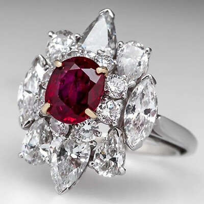 #ad Gorgeous Women 925 Silver Jewelry Wedding Engagement CZ Ring Sz 6 10