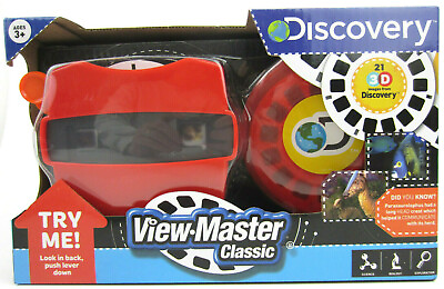 #ad 3D VIEW MASTER DISCOVERY KIDS Dinosaurs Marine Animals Viewmaster Viewer Box Set