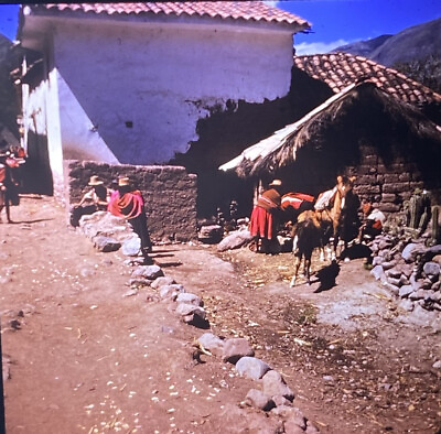 #ad Vintage Photo Slide 1971 Pisac Peru