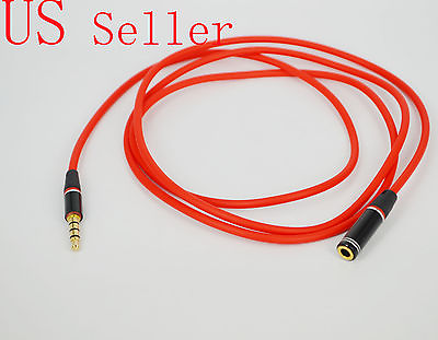 US 3.5mm headphone earphone earbud Extension Cable Cord for iphone Nokia Samsung