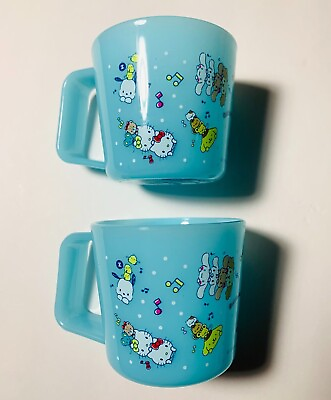 Sanrio Daiso SANRIO CHARACTERS 2.5quot; CUP w HANDLE 6oz Set of 2 New *US Seller*