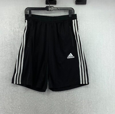 #ad Adidas Men#x27;s Designed 2 Move Elastic Waist 3 stripes Flat Front Shorts Sz Large