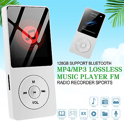 128GB Support Bluetooth MP4 MP3 Lossless Music Player FM Radio Recorder Sport BY
