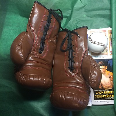1920 1930 Antique style Boxing Gloves Joe Louis Era The golden age look