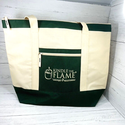 Kindle The Flame Lynette Hagins Womens Conference Zippered Tote Bag Beach Bag