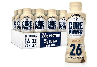 #ad Core Power fairlife Core Power High Protein Milk Shake Vanilla 14 Fl Oz Pack