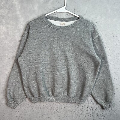 #ad #ad Vintage 70s Russell Athletic Blank Sweater Adult Medium Gray Crewneck Sweatshirt