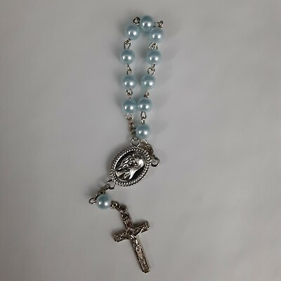 #ad Pocket Rosary Catholic New Baby Blue PrayersDevotionsReligious