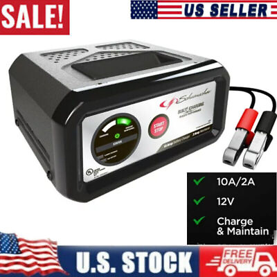 #ad Electric Fully Automatic Battery Charger Maintainer 10 Amp 2Amp 12V Car Chargers