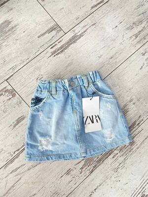 #ad NWT Zara mickey mouse denim jeans mini skirt