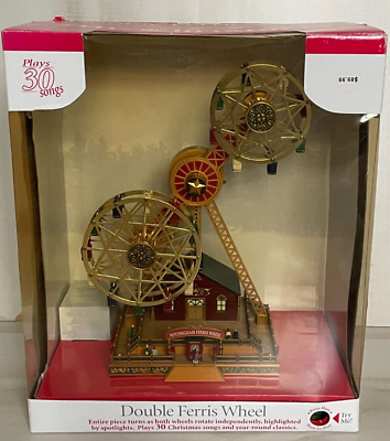 #ad Vintage Mr. Christmas Double Ferris Wheel Nottingham 2003 Musical Original Box