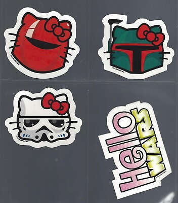 #ad Star Wars HELLO WARS quot;Hello Kittyquot; parody stickers 12 diff. 2013 discontinued