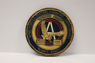 #ad Army Forces Central Command Saudi Arabia Challenge Coin Used