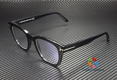 #ad #ad Tom Ford FT5542 B 001 Shiny Black Clear Lens Plastic 50 mm Men#x27;s Eyeglasses