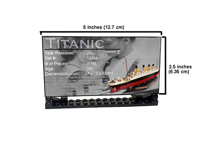 Display Stand Plaque For LEGO Titanic Set # 10294