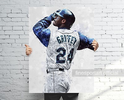 #ad Ken Griffey Jr. Seattle Mariners Poster Canvas Baseball print Sport wall art