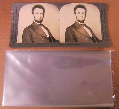 100 STEREOVIEW STEREOGRAPH STEREOSCOPIC SLEEVES ARCHIVAL SAFE FREE SHIPPING