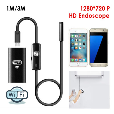 #ad New LED WiFi Snake Borescope Endoscope Inspection Camera for iPhone Android iOS