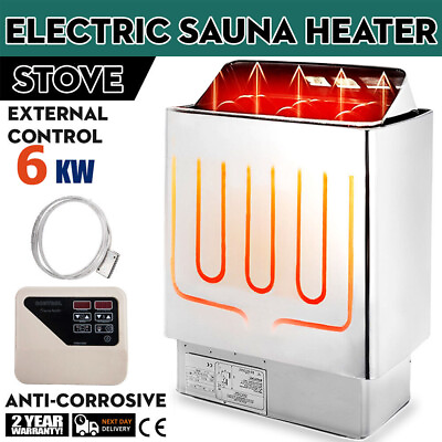 #ad 6KW Sauna Heater SPA For Bath Shower 220 240V Electric Dry Stainless Steel Stove
