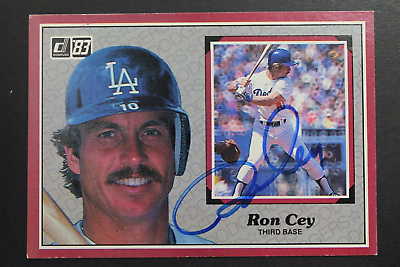 #ad Ron Cey Los Angeles Dodgers Signed Autographed 1983 Donruss #21 Jumbo Card
