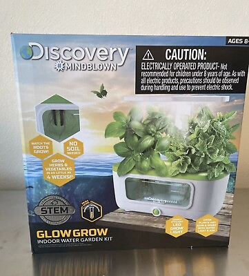Discovery Mindblown Glow Grow Indoor Water Garden Kit STEM Kids Toy Ages 8 NWT
