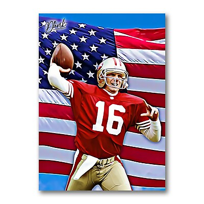 Joe Montana All American Sketch Card Limited 13 30 Dr. Dunk Signed