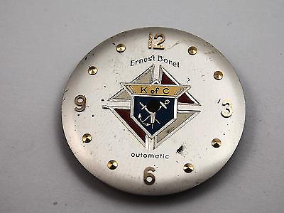 #ad K of C 25.5mm Ernest Borel Vintage Mens Watch Dial Pearl Automatic Gold Markers