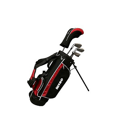 #ad Nitro Golf Blaster Junior#x27;s 6pc Golf Set Black Red