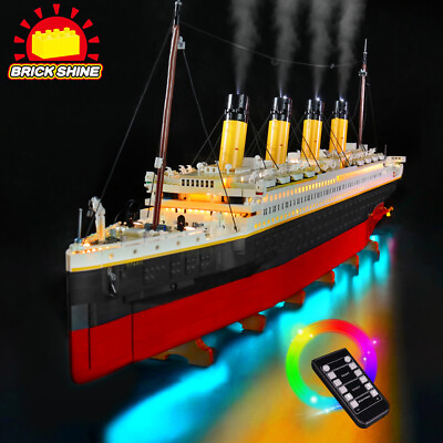 Brick Shine LED light kit for Titanic 10294 W T Smoke System New Design