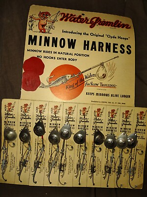 Amazing Walter Gremlin Minnow Harness Store Card 1940s
