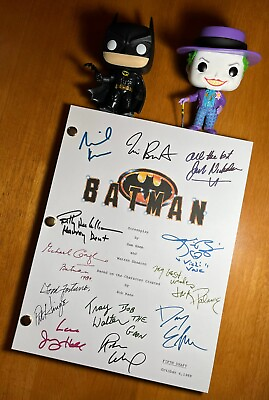 Batman 1989 Script Cast Signed Autograph Reprints 129 Pages Michael Keaton