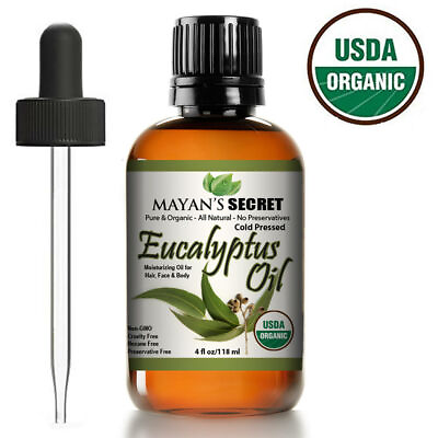 #ad 100% Pure Certified USDA Organic Eucalyptus Therapeutic Grade Essential Oil