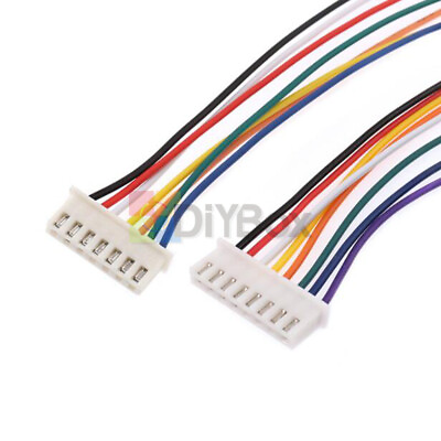 #ad 10PCS 2 3 4 5 6 7 8 9 10 Pin Pitch 2.54mm Connector Plug Wire Cable 30cm 26AWG