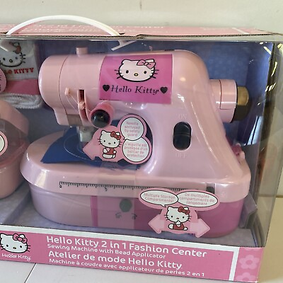 #ad Sanrio Hello Kitty 2 in 1 Fashion Center Sewing Machine w Bead Applicator