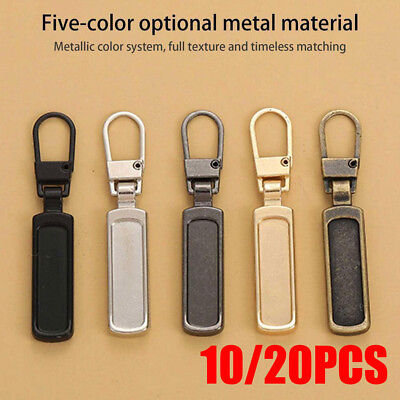 10 20X Zipper Fixer Repair Pull Tab Kit Bag Replacement Molded Slider Fix Puller