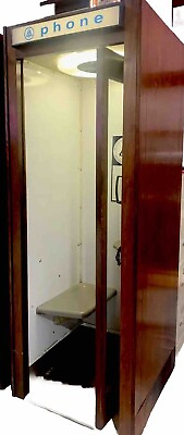#ad #ad Vintage 1960#x27;s Bell System Wood Walk In Phone Booth With Bi Fold Doors