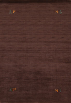 #ad High quality Brown Living Room Rug Wool Handmade Gabbeh 6x8 ft