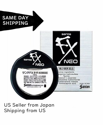SANTE FX NEO Cool Redness Japanese Eye Drops SUPER COMFORT exp 08 2024 US seller