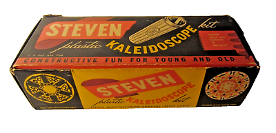 #ad Vintage STEVEN Plastic KALEIDOSCOPE Kit Box NEAR MINT 1940s 50s MCM