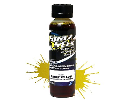 #ad Spaz Stix Candy Yellow Airbrush Ready Paint 2oz Bottle SZX15250 15250