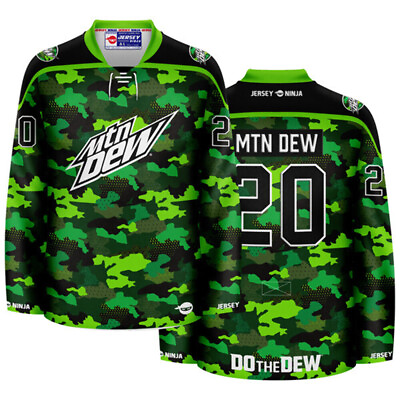 #ad Mountain Dew Charged Camo Hockey Jersey