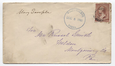 #ad 1888 Wilkinsburgh PA #210 cover rubber handstamp and target S.4331