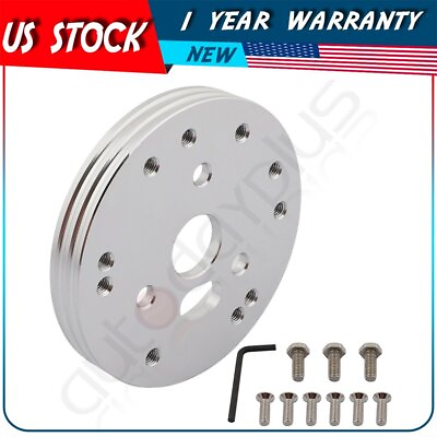 #ad 0.5quot;Hub for 5amp;6 Hole Steering Wheel to Grant 3 Hole Adapter Boss 1 2quot; w 9 Screws